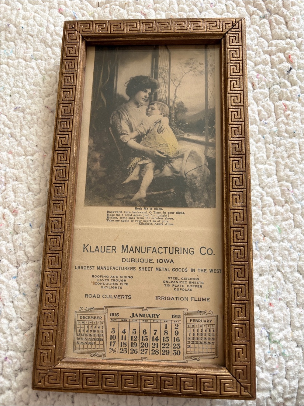 1915 advertising calendar